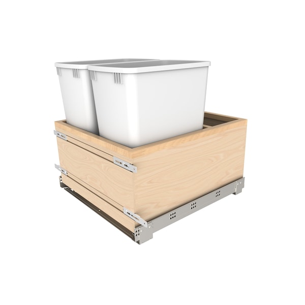 Rev-A-Shelf Maple Hardwood, Light Brown, 21 in W, 4.42 in H, 22 in L, Light Brown - 4WDR-24HSC-1