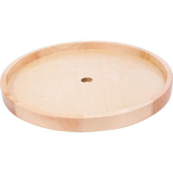 Hardware Resources 18" Round Wood Lazy Susan Individual Shelf with Hole - LSR18