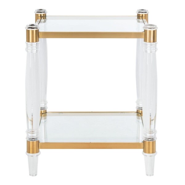 Safavieh Isabelle Acrylic Accent Table, Brass - SFV2546A