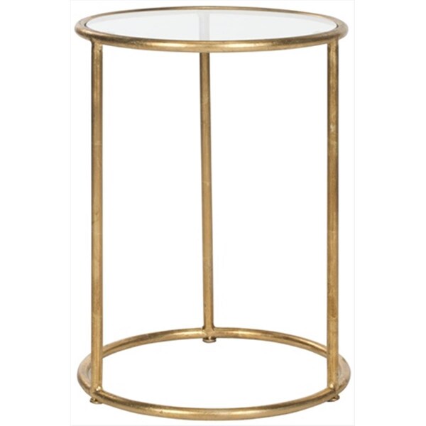 Safavieh Shay Accent Table Gold And Clear Glass Top - FOX2523B