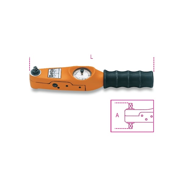 Beta 1/4 in Drive Dial Torque Wrench, 0.3 - 4 Nm Torque Range 4% Accuracy, 0.1 NM Graduations - 005900001