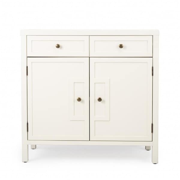 Gfancy Fixtures 30 x 31 x 14 in. Imperial White Console Cabinet - GF3096862