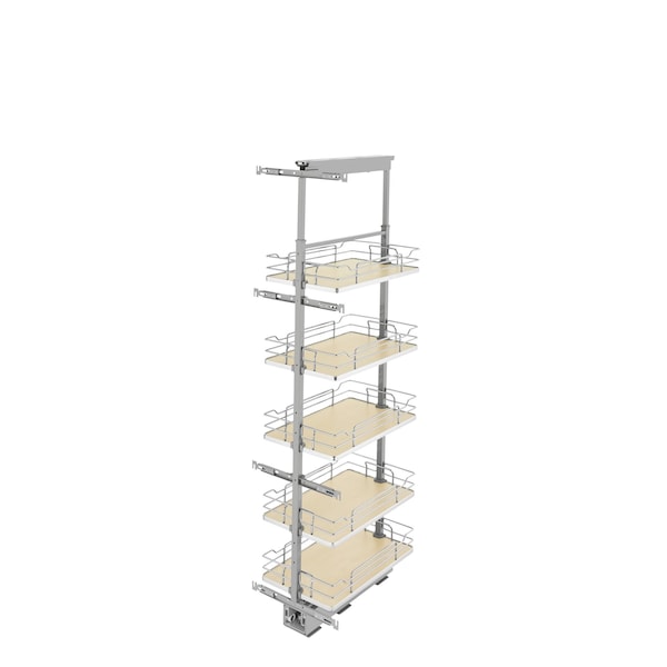 Rev-A-Shelf Steel, Natural, 13 in W, 58.25 in H, 21.72 in L, Light Brown - 5358-13-MP