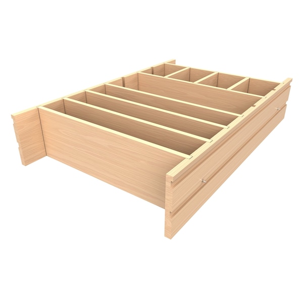 Rev-A-Shelf Maple Hardwood, Light Brown, 30.75 in W, 6 in H, 19.81 in L, Light Brown - 4WDIV-36-1