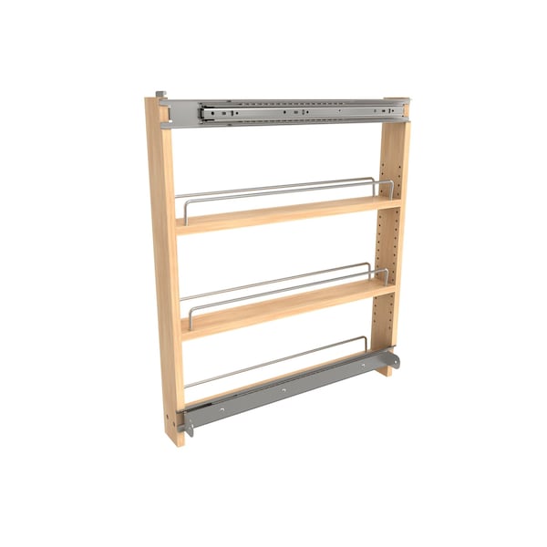 Rev-A-Shelf Maple Veneer, Light Brown, 3 in W, 23.93 in H, 20.75 in L, Light Brown - 448-BSKS-3C
