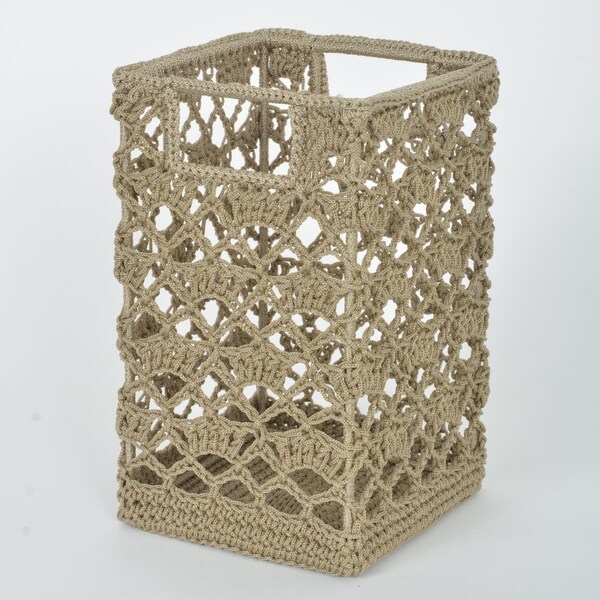 Heritage Lace Mode Crochet BasketTan 9 x 5.5 x 5.5 in. - MC-1125TN
