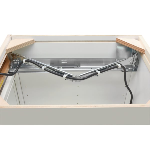 Rev-A-Shelf Maple Veneer, Light Brown, 16.5 in W, 4.32 in H, 23.5 in L, Light Brown - 4WCDB-18HFLSC-1-USB