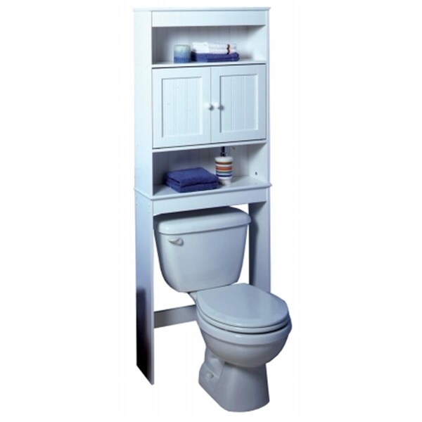 Highboy White Wood Country Cottage Space Saver - HI4953