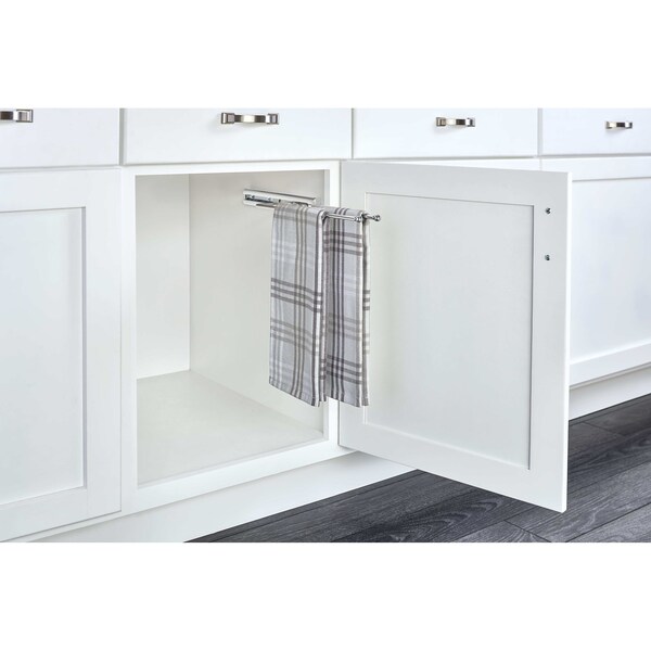 Rev-A-Shelf Steel, Chrome, 3.88 in W, 1.5 in H, 12.88 in D - 563-51-C