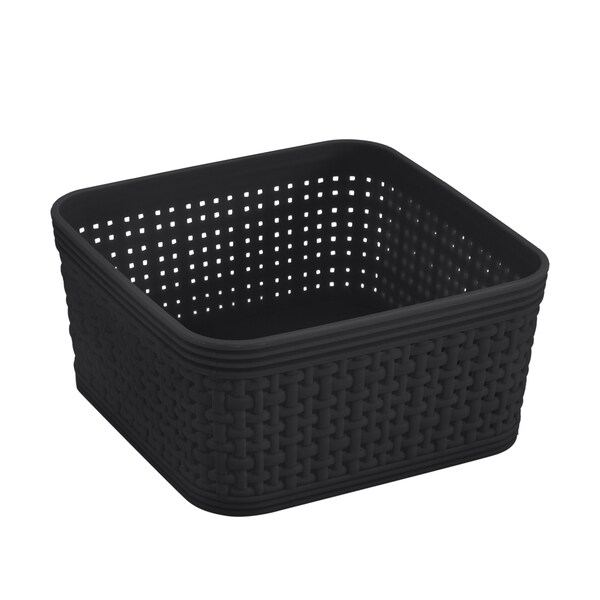 Simplify Plastic, Black, 5.12 in W, 9.84 in D, 9.84 in L - 30005-BLACK