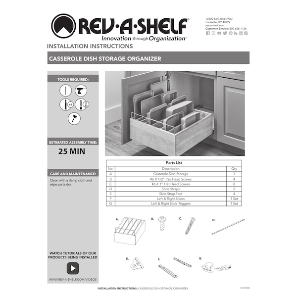 Rev-A-Shelf Maple Veneer, Light Brown, 20.5 in W, 10.5 in H, 22.09 in L, Light Brown - 4CDS-24SC-1