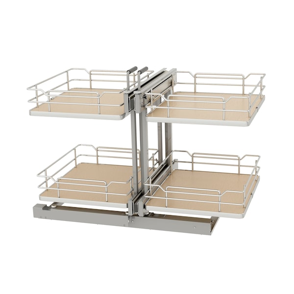 Rev-A-Shelf Steel, Light Brown, 32.62 in W, 23.66 in H, 20.4 in L, Light Brown - 53PSPE-18SC-MP