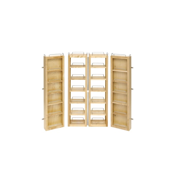 Rev-A-Shelf Maple Veneer, Light Brown, 12 in W, 45 in H, 7.5 in L, Light Brown - 4WP18-45-KIT