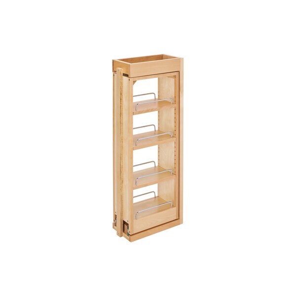 Rev-A-Shelf Maple Wood; Steel, Natural Maple, 6 in W, 30 in H, 11.13 in D - 432-WF-6C