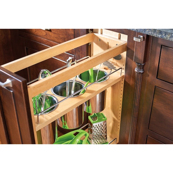 Rev-A-Shelf Maple Wood; Steel, Natural Maple, 8.75 in W, 25.5 in H, 21.63 in D - 448UT-BCSC-8C