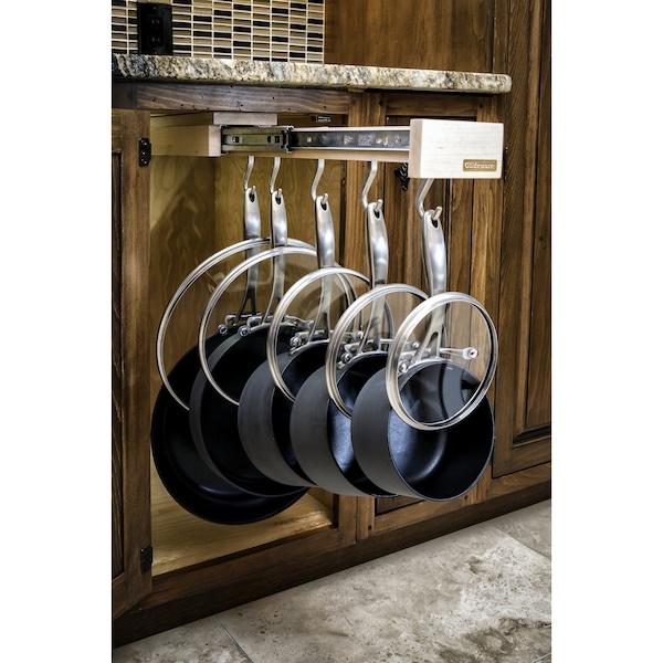 Rev-A-Shelf Maple Wood; Steel, Natural Maple, 4 in W, 4.13 in H, 22 in D - GLD-W22-SC-7