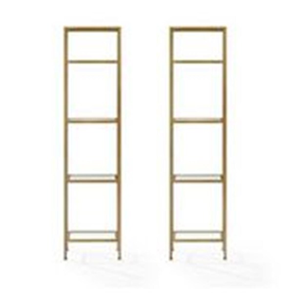 Kd Aparador Aimee Narrow Etagere Set - Soft Gold - KD3045580