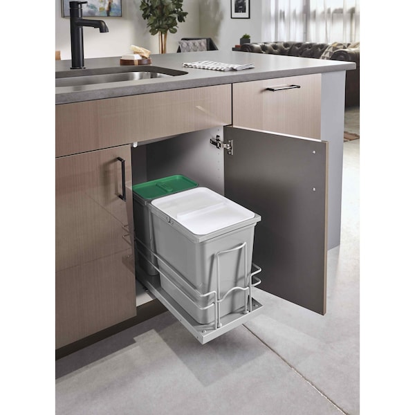 Rev-A-Shelf Steel; Plastic, Gray, 8.31 in W, 14.25 in H, 18.63 in D - 5SBWC-815S-1