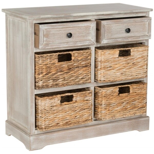Safavieh Herman Storage Unit- White Washed - 27.6 x 13 x 29.9 in. - AMH5702G