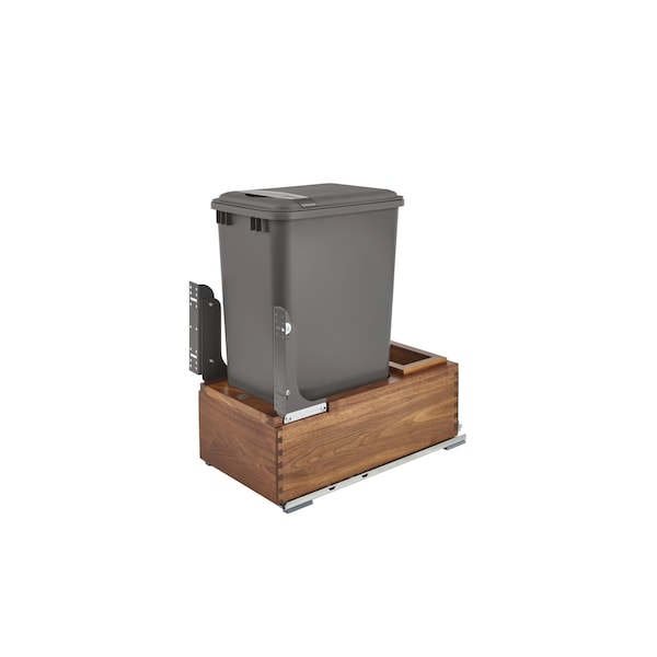 Rev-A-Shelf Walnut Hardwood, Dark Brown, 12 in W, 23.38 in H, 22.13 in D, 22.13 in L, Dark Brown - 4WC-WN-1550DM1-SC