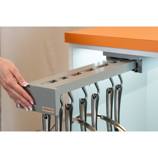 Rev-A-Shelf Maple Hardwood, Silver, 6 in W, 5.06 in H, 22 in D, 22 in L, Light Brown - GLD-W22-BG-7