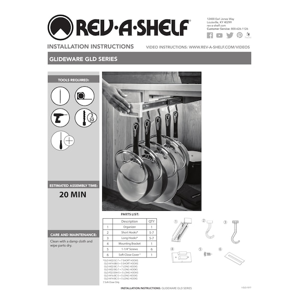 Rev-A-Shelf Maple Hardwood, Silver, 6 in W, 5.06 in H, 22 in D, 22 in L, Light Brown - GLD-W22-BG-7