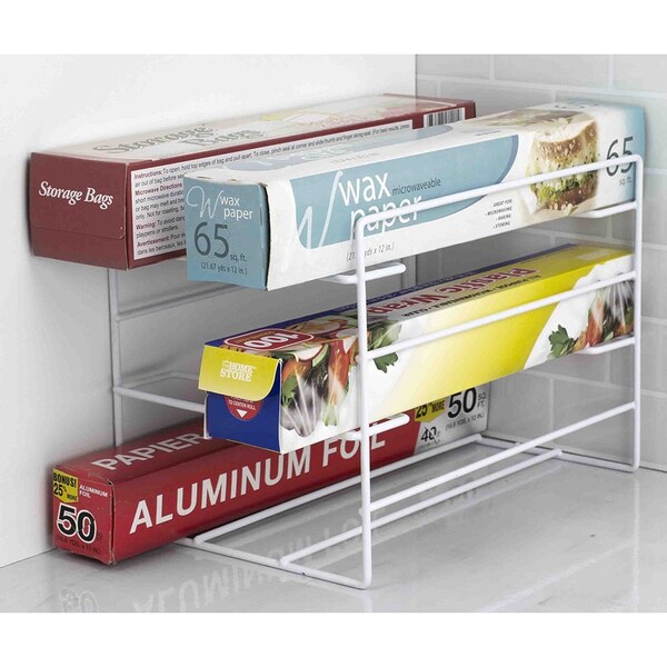 Home Basics Vinyl coated steel, White, 6.61 in W, 7.27 in H, 10.37 in L - ZOR96341