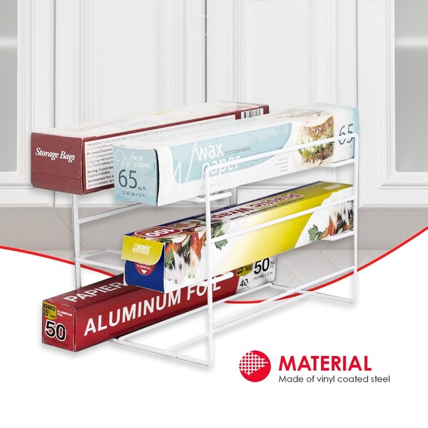 Home Basics Vinyl coated steel, White, 6.61 in W, 7.27 in H, 10.37 in L - ZOR96341