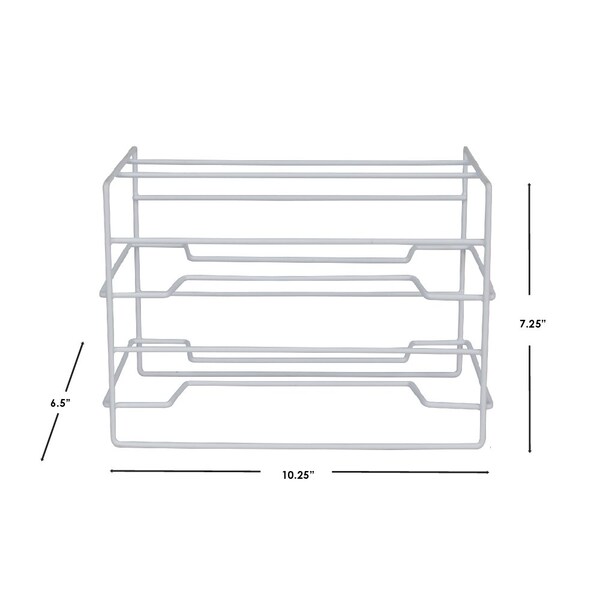 Home Basics Vinyl coated steel, White, 6.61 in W, 7.27 in H, 10.37 in L - ZOR96341