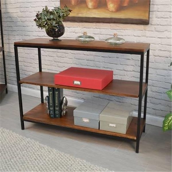 Carolina Chair & Table Carolina Chair CF3040CHETBK Brayden Console Table; Chestnut & Black - CF3040CHETBK