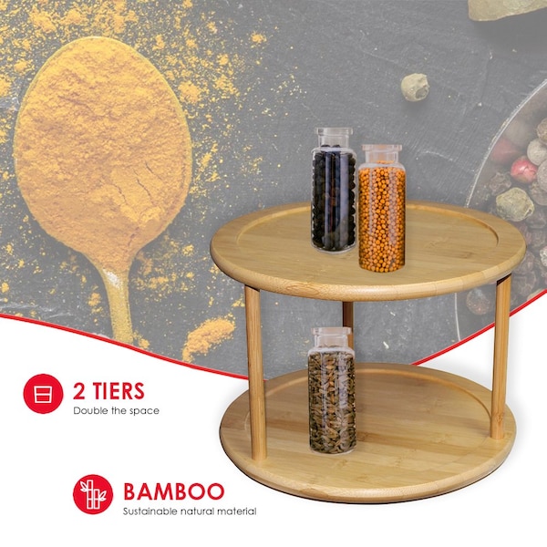 Hds Trading Bamboo, Brown, 1.75 in W, 10.25 in H, 10.37 in L - ZOR95996