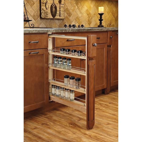Rev-A-Shelf Maple Wood; Steel, Natural Maple, 3 in W, 30 in H, 23 in D - 432-BFBBSC-3C