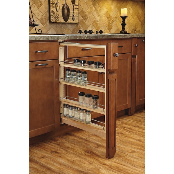 Rev-A-Shelf Maple Wood; Steel, Natural Maple, 3 in W, 30 in H, 23 in D - 432-BFBBSC-3C