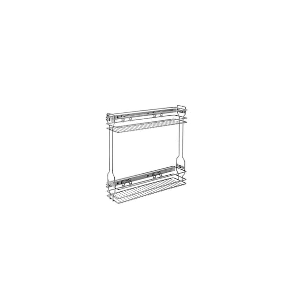 Rev-A-Shelf Steel, Silver, 5.5 in W, 19.5 in H, 20 in L, Silver - 548-06CR-1