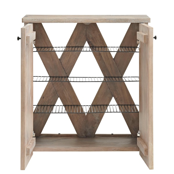 Alaterre Furniture Castleton Mango Wood 31"W Shoe Cubbie Cabinet - AWTR1527