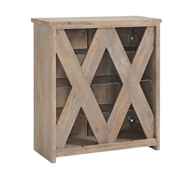 Alaterre Furniture Castleton Mango Wood 31"W Shoe Cubbie Cabinet - AWTR1527
