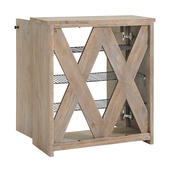 Alaterre Furniture Castleton Mango Wood 31"W Shoe Cubbie Cabinet - AWTR1527