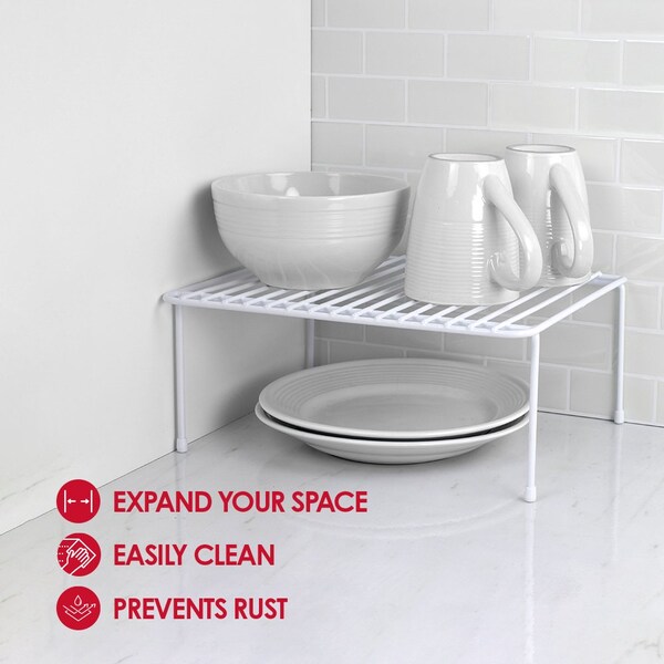 Home Basics Vinyl coated steel, White, 10 in W, 5.12 in H, 12.25 in L - ZOR96166