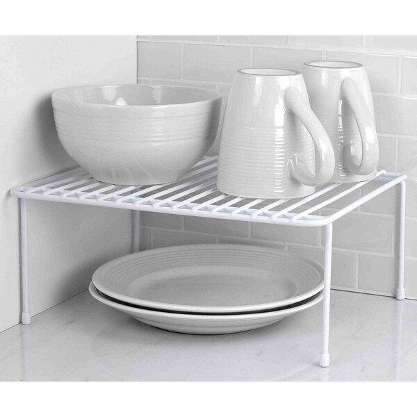 Home Basics Vinyl coated steel, White, 10 in W, 5.12 in H, 12.25 in L - ZOR96166