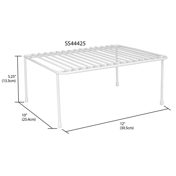 Home Basics Vinyl coated steel, White, 10 in W, 5.12 in H, 12.25 in L - ZOR96166