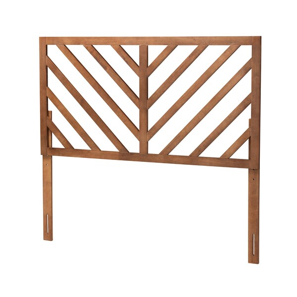 Baxton Studio Belisma Modern and Contemporary Ash Walnut Finished Wood Queen Size Headboard - 221-12877-ZORO