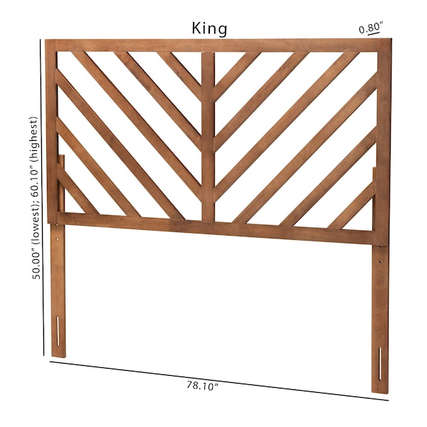 Baxton Studio Belisma Modern and Contemporary Ash Walnut Finished Wood Queen Size Headboard - 221-12877-ZORO