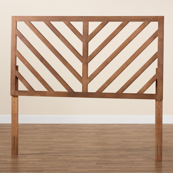 Baxton Studio Belisma Modern and Contemporary Ash Walnut Finished Wood Queen Size Headboard - 221-12877-ZORO