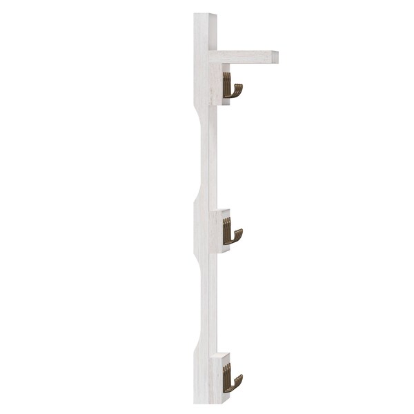 Flash Furniture Whitewashed Coffee Mug Rack with Storage Shelf - HFKHD-GDI-CRE8-032315-GG