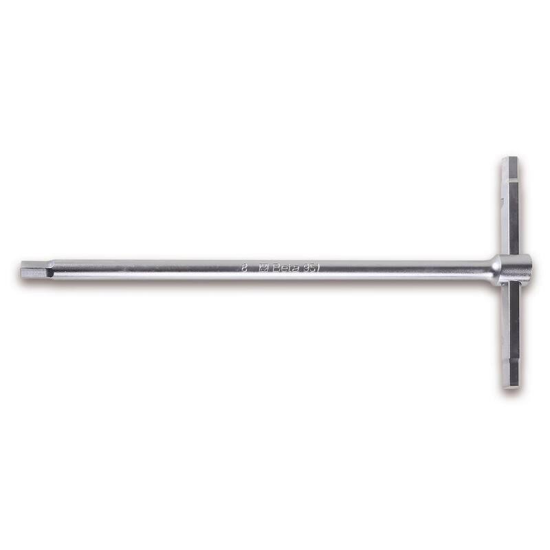 Beta 951 mm - 8 mm T-Handle Hex Key Wrench Metric with Adjustable Handle and 3 Tips - 951-8