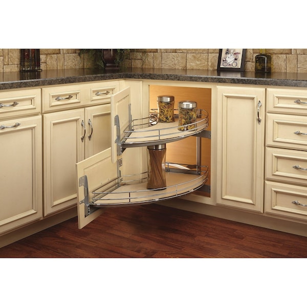 Rev-A-Shelf Steel, Light Brown, 35.75 in W, 20.8 in H, 35.75 in D, 18.63 in L, Light Brown - 582-18-RMP