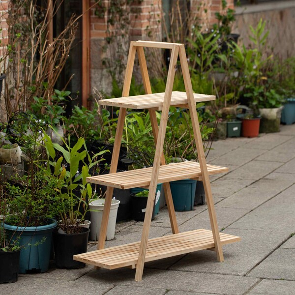 Vintiquewise Wooden 3 Tier Shelf with Rustic Design, Vintage-Inspired Home Decor, Wall-Mounted Display Unit - QI004597