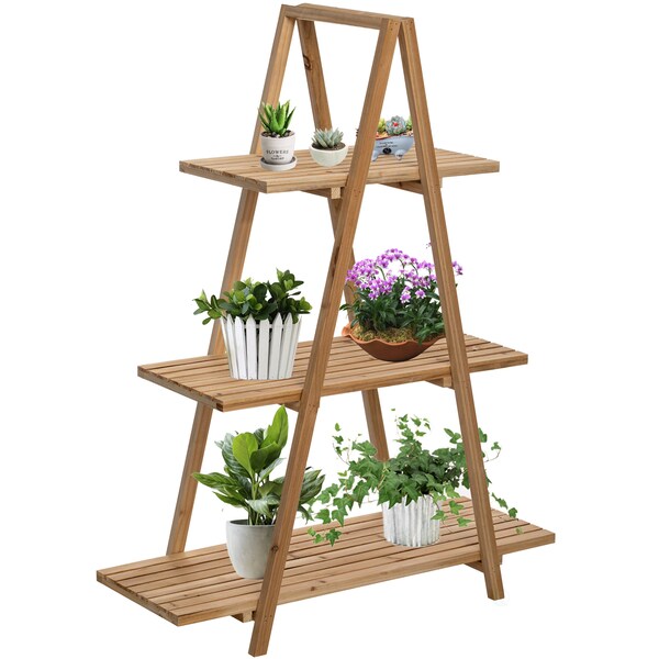 Vintiquewise Wooden 3 Tier Shelf with Rustic Design, Vintage-Inspired Home Decor, Wall-Mounted Display Unit - QI004597
