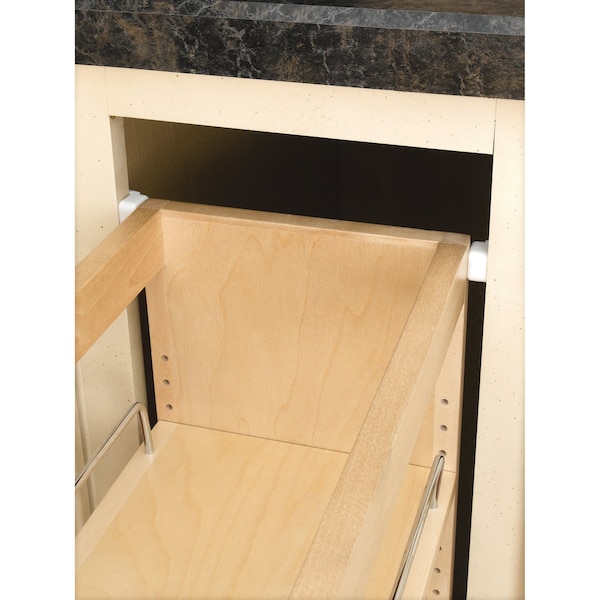Rev-A-Shelf Maple Veneer, Light Brown, 5 in W, 25.5 in H, 19 in D, 19 in L, Light Brown - 448-BC19-5C