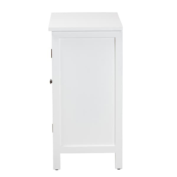 Baxton Studio Yelena Classic and Traditional White Finished Wood 2-Door Storage Cabinet - 236-13335-ZORO